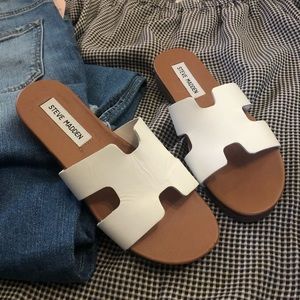 Steve Madden White Sandals